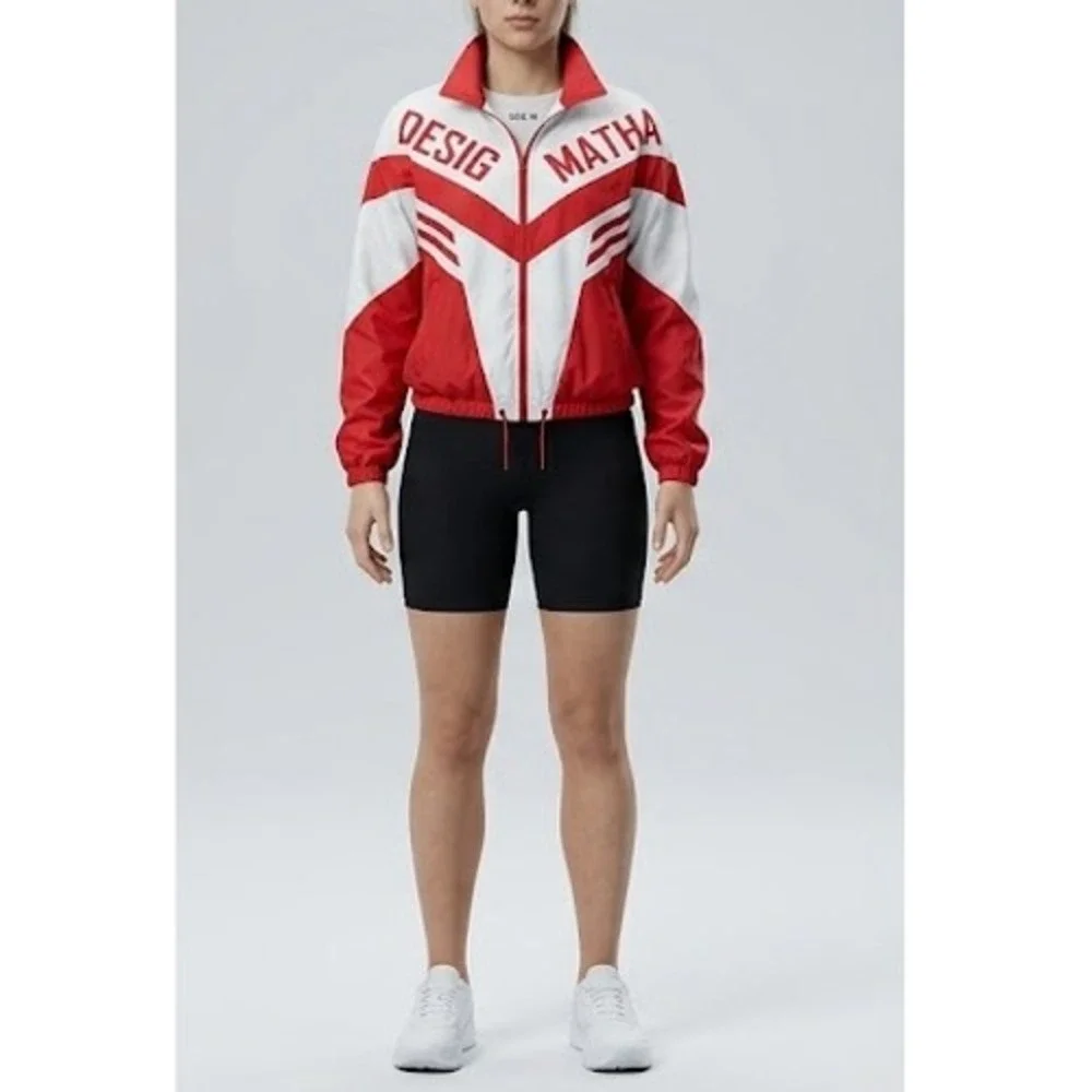 Her Sista's Closet Women's Red 1913 Yard Runner Track Jacket Size M NWT‎